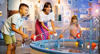 Children smile on a school field trip